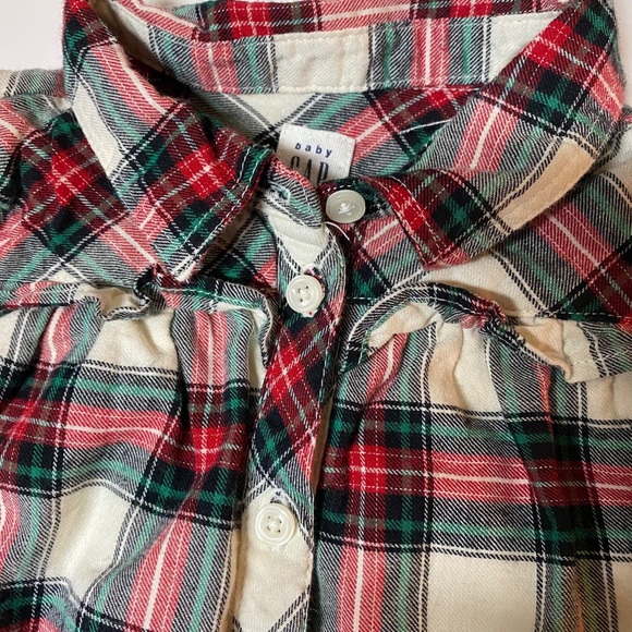 GAP 18-24 mo Dress. Button down plaid w ruffles - Picture 4 of 4